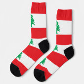レバノン国旗のある女性用ソックス ソックス (左)