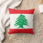 レバノン国旗のアメリカンモジョ枕 クッション (ブランケット)