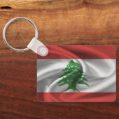 レバノン国旗のキーチェーン キーホルダー (裏面)