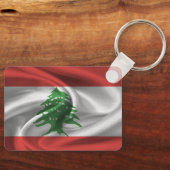 レバノン国旗のキーチェーン キーホルダー (正面)