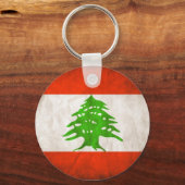 レバノン国旗のキーチェーン キーホルダー (正面)