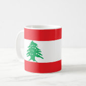レバノン国旗のセラミックマグカップ コーヒーマグカップ (正面左)