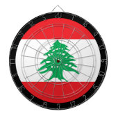 レバノン国旗のダーツボード&レバノン/ゲームボード ダーツボード (正面)
