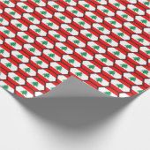 レバノン国旗のハニカムラッピング紙 ラッピングペーパー (角)