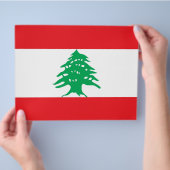 レバノン国旗のフライヤー チラシ (手)