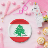 レバノン国旗のプレート、パーティー、スポーツ、レバノン ペーパープレート (パーティー)