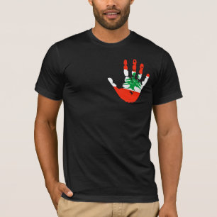 レバノン国旗の手刷り Tシャツ