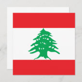 レバノン国旗の招待状 招待状 (正面/裏面)