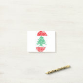 レバノン国旗の指紋の国プライド ポストイット (デスク上)