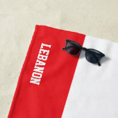 レバノン国旗の輝かしい愛国心 ビーチタオル (インサイチュ)