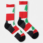 レバノン国旗を持つアスレチック・クルー・ソックス ソックス (右)