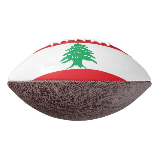 レバノン国旗を持つ愛国的なアメリカンフットボール アメリカンフットボール (回転270)