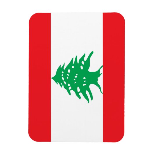 レバノン国旗を持つ愛国的な柔軟な磁石 マグネット (縦)