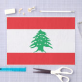レバノン国旗を持つ愛国的ティッシュペーパー 薄葉紙 (クラフト)