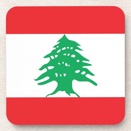 レバノン国旗を持つ懸命プラスチックのコースター コースター (正面)