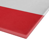 レバノン国旗を掲げたガラス板 カッティングボード (角)