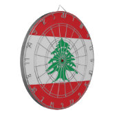 レバノン国旗を掲げたダーツボード ダーツボード (正面左)