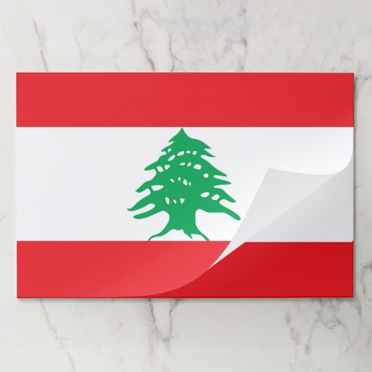 レバノン国旗を掲げたティアウェイ紙用パッド ペーパーパッド (折り畳み)