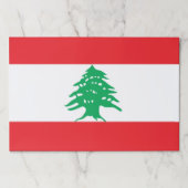 レバノン国旗を掲げたティアウェイ紙用パッド ペーパーパッド (正面)