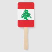 レバノン国旗を掲げたハンドファンのセット ハンドファン (裏面)
