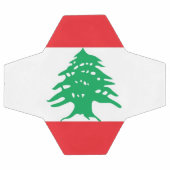 レバノン国旗を掲げた愛国的なサッカーボール サッカーボール (フラット)