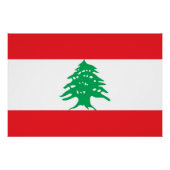 レバノン国旗を掲げた愛国的なポスター ポスター (正面)