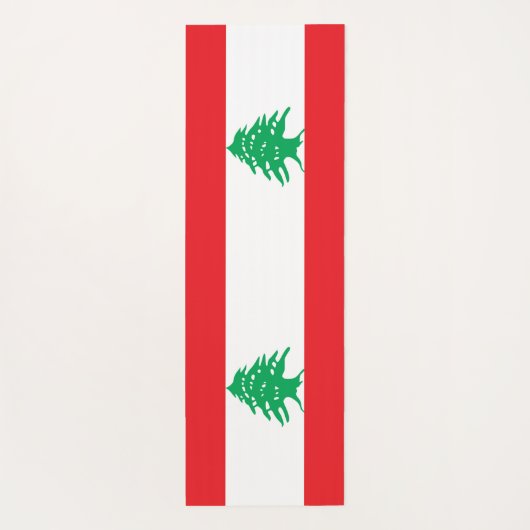 レバノン国旗を掲げた愛国的なヨガマット ヨガマット (裏面)