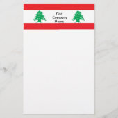 レバノン国旗を掲げた文房具 便箋 (正面)