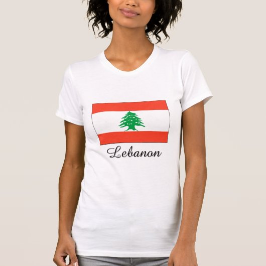 レバノン国旗デザイン Tシャツ (正面)