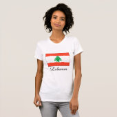 レバノン国旗デザイン Tシャツ (正面フル)