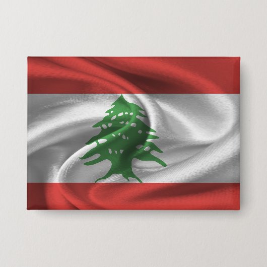 レバノン国旗ボタン 缶バッジ (正面)