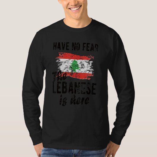 レバノン国旗レバノンのルーツ Tシャツ (正面)