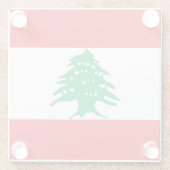 レバノン国旗 ガラスコースター (裏面)