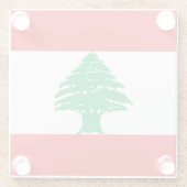 レバノン国旗 ガラスコースター (裏面)