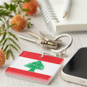 レバノン国旗 キーホルダー (正面右)