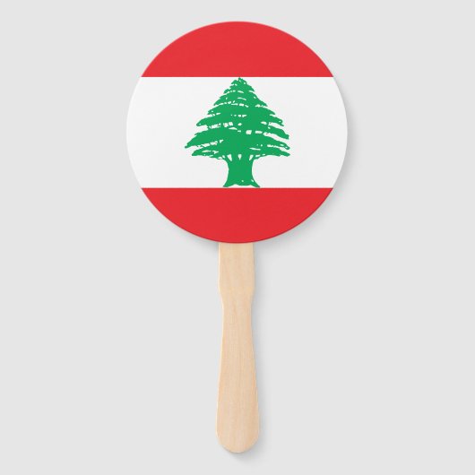 レバノン国旗 ハンドファン (正面)