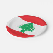 レバノン国旗 ペーパープレート (アングル)