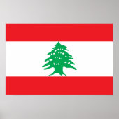 レバノン国旗 ポスター (正面)