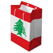 レバノン国旗 ミディアムペーパーバッグ (正面アングル)