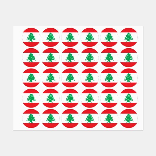 レバノン国旗 ラベル (シート)