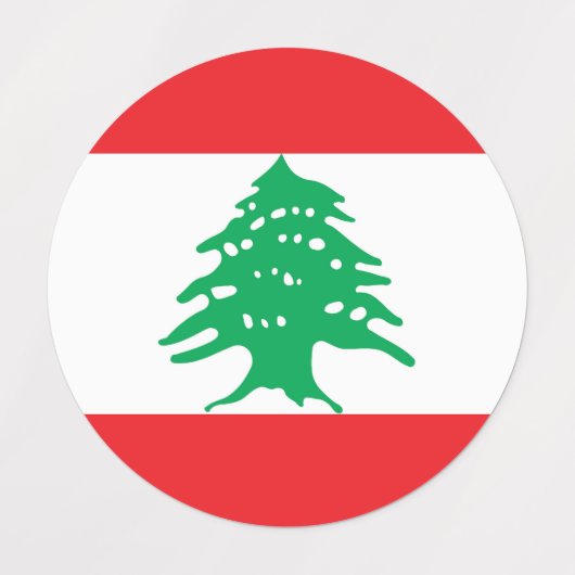 レバノン国旗 ラベル (デザイン2)
