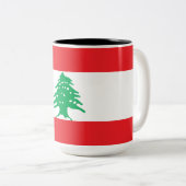 レバノン国旗（レバノン国旗） ツートーンマグカップ (正面右)