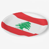 レバノン国旗（レバノン国旗） ペーパープレート (アングル)