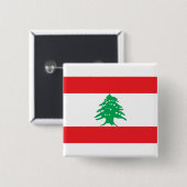 レバノン国旗(レバノン国旗) 缶バッジ (正面&裏面)
