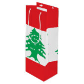 レバノン国旗 ワインギフトバッグ (正面アングル)