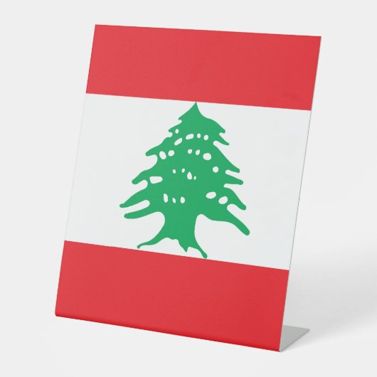 レバノン国旗 台座サイン (正面)