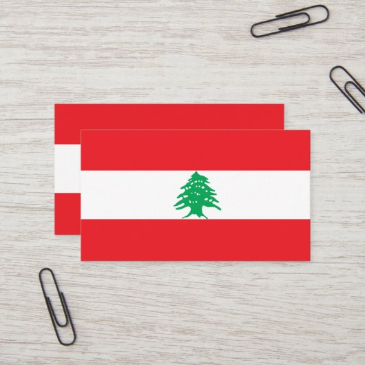 レバノン国旗 名刺 (正面/裏面インサイチュ)