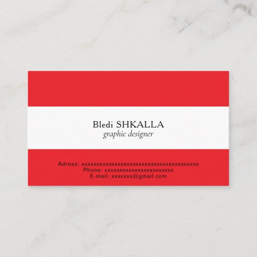 レバノン国旗 名刺 (裏面)