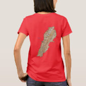 レバノン国旗+地図Tシャツ Tシャツ (裏面)