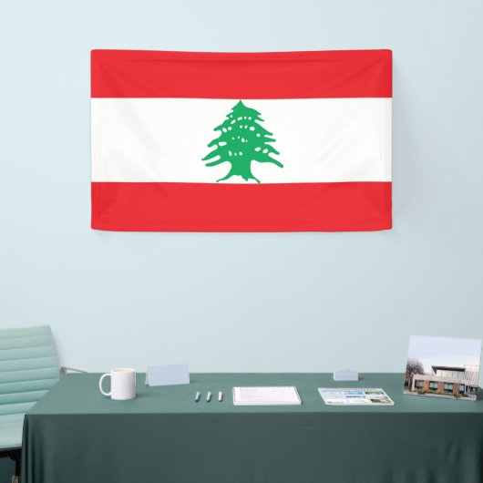レバノン国旗 横断幕 (トレードショー)